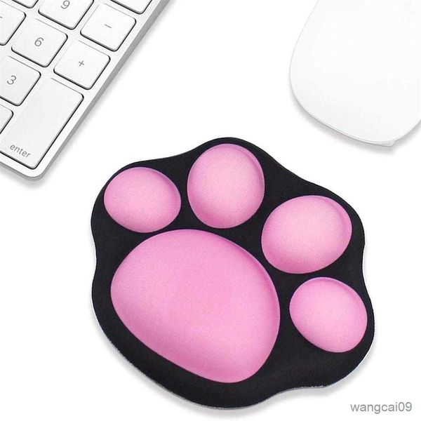 Image of Mouse Pads Wrist Cute Mouse Wrist Support Pad Cat Pattern Comfortable Soft Wrist Hand Pillow Relief Rubber Base Home Office R230609