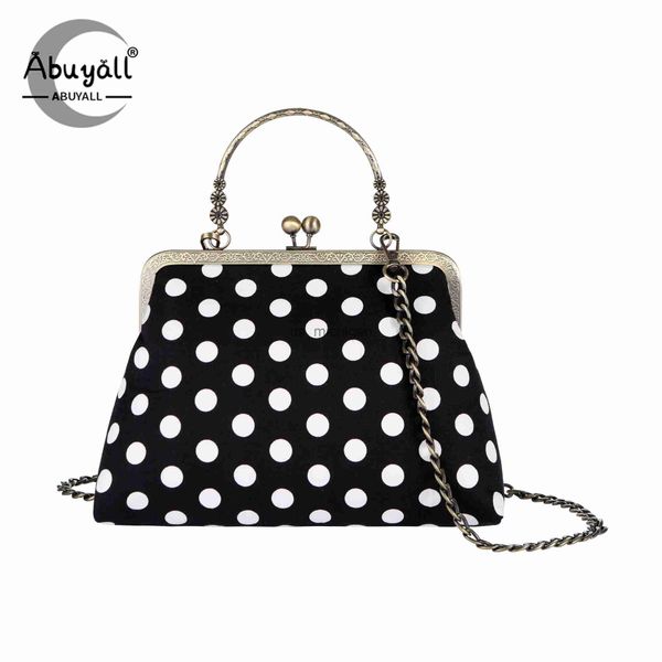 evening bags canvas bag polka dots crossbody kiss lock andle handbag chain strap vintage purse shell evening women shoulder clasp gift j2306 
evening bags canvas bag polka dots crossbody kiss lock andle handbag chain strap vintage purse shell evening women shoulder clasp gift j2306