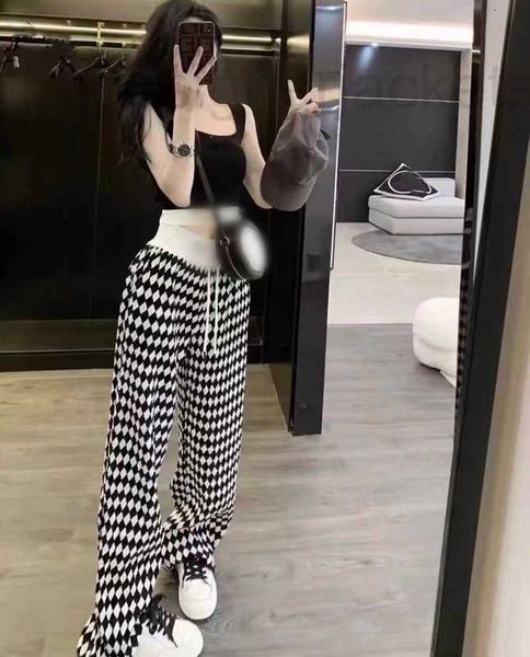 women's pants & capris designer high-end autumn winter classic big houndstooth elastic waist webbing contrast wide leg pants 9cur, Black;white
women's pants & capris designer high-end autumn winter classic big houndstooth elastic waist webbing contrast wide leg pants 9cur, Black;white