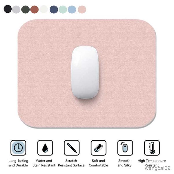 Image of Mouse Pads Wrist Solid Color Mouse Pad Desktop Protector Leather Computer Gaming Office Desk For R230609