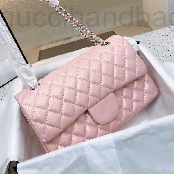 2022ss iridescent pearly pink classic double flap bags with silver metal hardware chain crossbody shoulder luxury designer tote multi pochet
2022ss iridescent pearly pink classic double flap bags with silver metal hardware chain crossbody shoulder luxury designer tote multi pochet