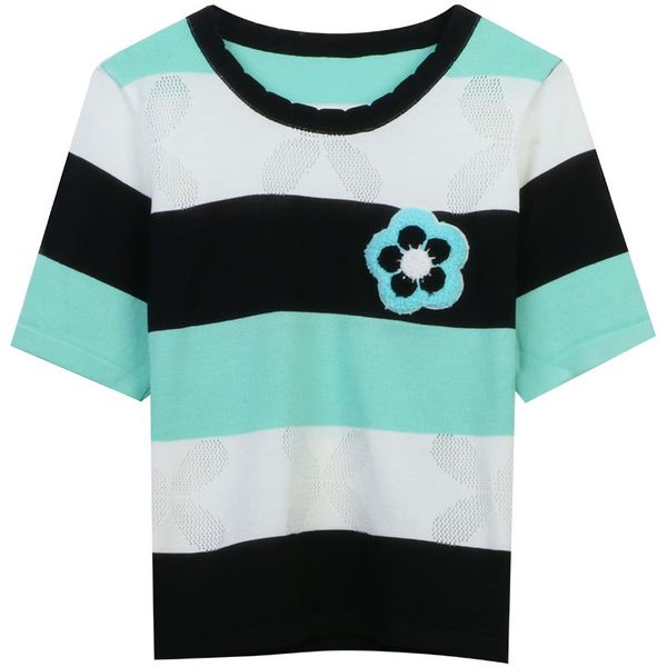 612 l 2023 summer sweaters women's pullover sweater striped crew neck short sleeve brand same style women's mingmo8, White;black
612 l 2023 summer sweaters women's pullover sweater striped crew neck short sleeve brand same style women's mingmo8, White;black