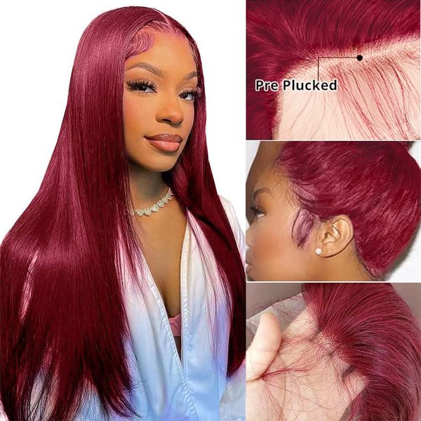 new design 180% straight hair lace front wig human hair wigs 99j burgundy pre-plucked colored 13x4 lace front human for women, Black;brown
new design 180% straight hair lace front wig human hair wigs 99j burgundy pre-plucked colored 13x4 lace front human for women, Black;brown
