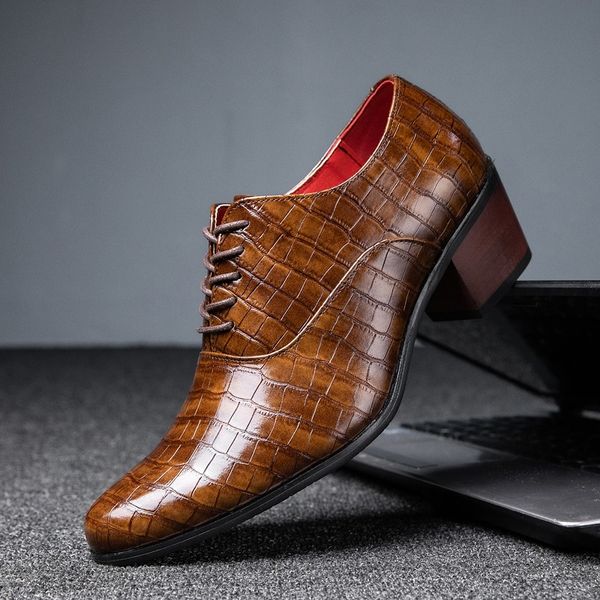 crocodile men's heel shoes formal leather brown men loafers dress shoes fashion mens casual shoes zapatos hombre 2021, Black
crocodile men's heel shoes formal leather brown men loafers dress shoes fashion mens casual shoes zapatos hombre 2021, Black