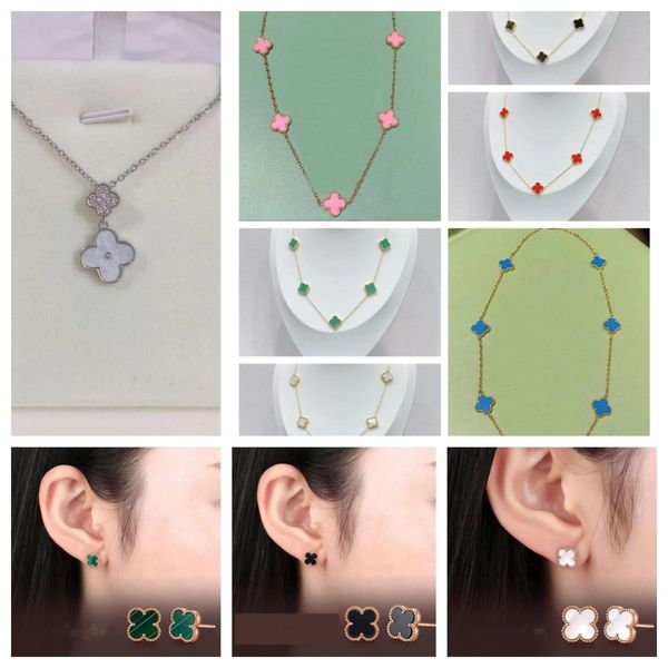 classic fashion pendant necklace 4/four leaf clover designer jewelry earring gold sier mother of pearl green flower necklace, Silver
classic fashion pendant necklace 4/four leaf clover designer jewelry earring gold sier mother of pearl green flower necklace, Silver