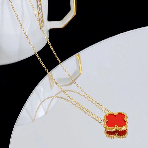 clover necklace fashion classic women's elegant clover pendant necklace choker chains designer jewelry 18k gold plated girl gift, Silver
clover necklace fashion classic women's elegant clover pendant necklace choker chains designer jewelry 18k gold plated girl gift, Silver