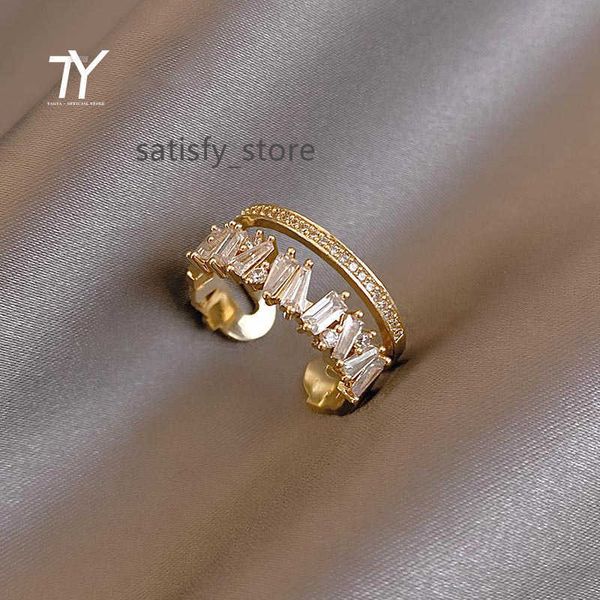 luxury zircon gold double student opening rings for woman 2021 fashion gothic finger jewelry wedding party girl's ring, Silver
luxury zircon gold double student opening rings for woman 2021 fashion gothic finger jewelry wedding party girl's ring, Silver