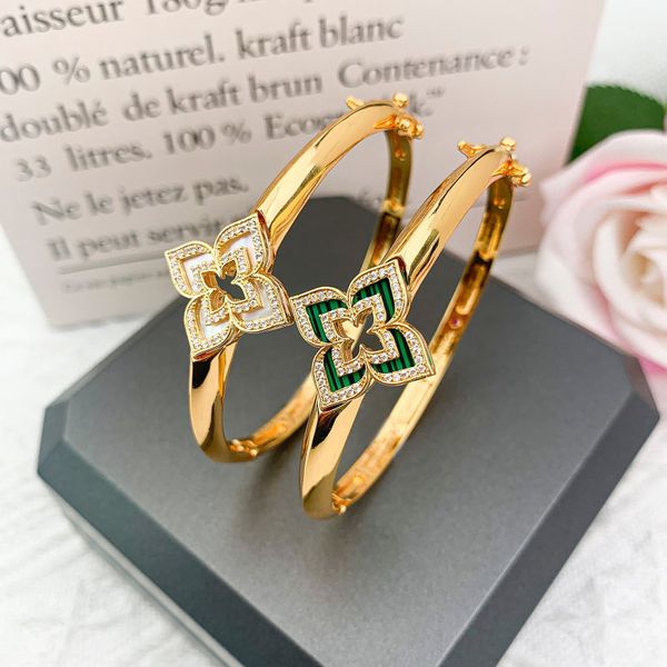 rhinestone natural stone clover flower bangle for women charm bracelets cuff, Golden;silver
rhinestone natural stone clover flower bangle for women charm bracelets cuff, Golden;silver