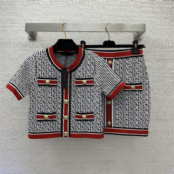 two piece set summer women letter print process lion head gold button round neck knitted short sleeve package hip knitteds skirt designer wo, White
two piece set summer women letter print process lion head gold button round neck knitted short sleeve package hip knitteds skirt designer wo, White