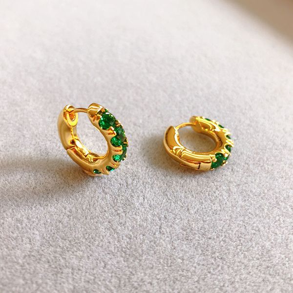 hoop & huggie new 18k real gold electroplating gold inlaid emerald earrings female europe and the united states ins fashion temperament ear, Golden;silver
hoop & huggie new 18k real gold electroplating gold inlaid emerald earrings female europe and the united states ins fashion temperament ear, Golden;silver