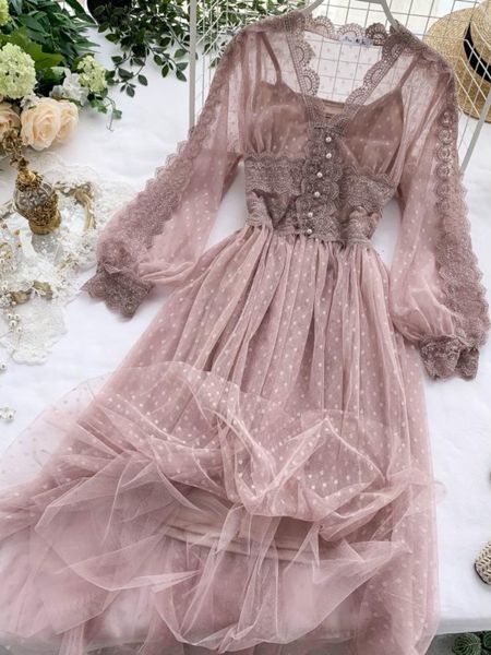 2023 spring women mesh lace crochet dresses v-neck elegant prom puff sleeves dress summer dot prom party swing long, Black;gray
2023 spring women mesh lace crochet dresses v-neck elegant prom puff sleeves dress summer dot prom party swing long, Black;gray