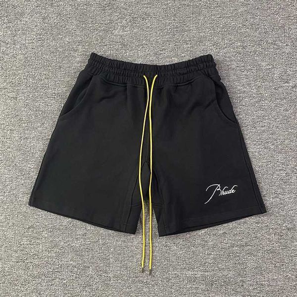 023ss embroidery rhude men women 1 quality yellow string white pants, White;black
023ss embroidery rhude men women 1 quality yellow string white pants, White;black