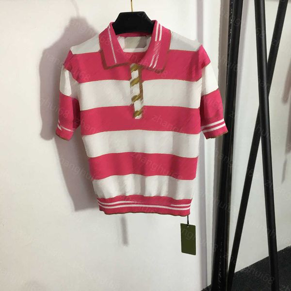 23ss womens knits womens designer clothing contrasting striped g letter button-down polo collar short-sleeved sweater womens clothes, White
23ss womens knits womens designer clothing contrasting striped g letter button-down polo collar short-sleeved sweater womens clothes, White