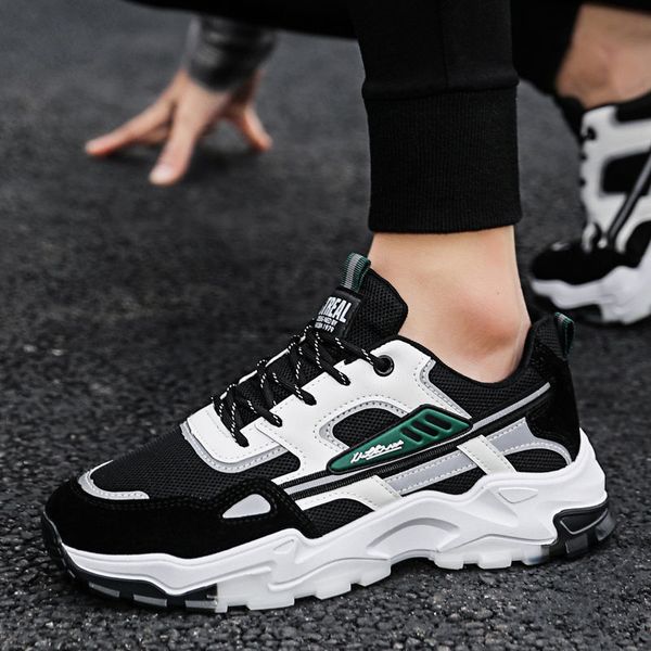 men sneakers spring new breathable comfortable vulcanized shoes male lace-up casual flat running trend platform dad, Black
men sneakers spring new breathable comfortable vulcanized shoes male lace-up casual flat running trend platform dad, Black