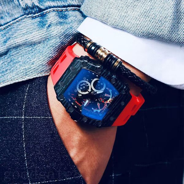 multi dial work square skeleton fashion watches luxury watch for men rubber strap montre de luxe quartz designer watch streep shopping elega, Slivery;brown
multi dial work square skeleton fashion watches luxury watch for men rubber strap montre de luxe quartz designer watch streep shopping elega, Slivery;brown