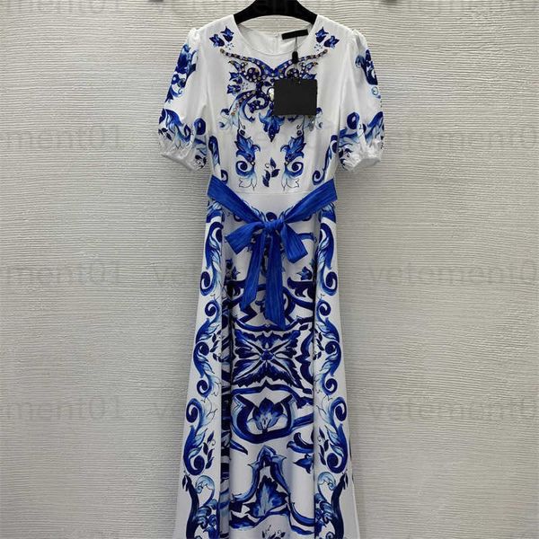 dress blue mediterranean dress designer clothing beaded decoration with diamonds on the chest bubble sleeve dress send belt womens designers, Black;gray
dress blue mediterranean dress designer clothing beaded decoration with diamonds on the chest bubble sleeve dress send belt womens designers, Black;gray