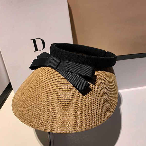 designer golf cap brand french bow hollow hat for women in spring and summer sunshade sun protection uv versatile big eave straw travel, Blue;gray
designer golf cap brand french bow hollow hat for women in spring and summer sunshade sun protection uv versatile big eave straw travel, Blue;gray