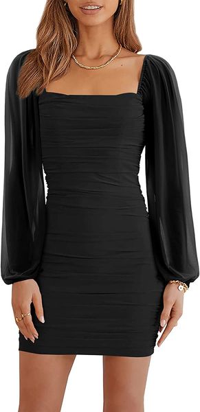 womens designer mini dress mesh long sleeve square neck luxury ruched party club cocktail bodycon dresses, Black;gray
womens designer mini dress mesh long sleeve square neck luxury ruched party club cocktail bodycon dresses, Black;gray