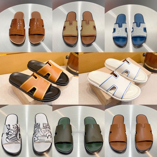 izmir sandal designers men leather slide slipper luxurys epsom calfskin iconic h shoes summer platform slides size 38-45, Black
izmir sandal designers men leather slide slipper luxurys epsom calfskin iconic h shoes summer platform slides size 38-45, Black