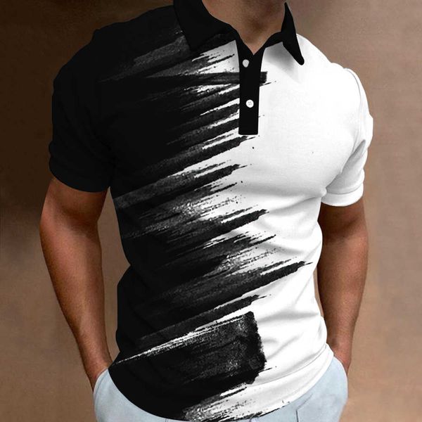 men's short sleeved polo shirt casual sportswear breathable t-shirt document sewing fashion, White;black
men's short sleeved polo shirt casual sportswear breathable t-shirt document sewing fashion, White;black
