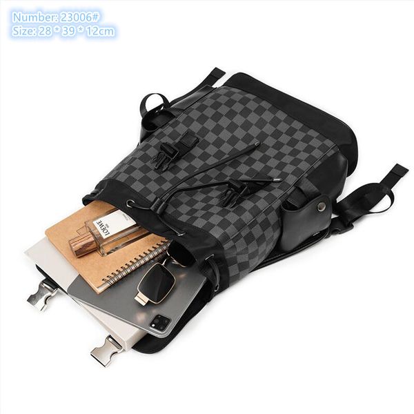 Factory wholesale men shoulder bags lightweight wear-resistant leather business handbag belt fashion computer bag sports fitness leisure plaid backpack, Black-23006#
Factory wholesale men shoulder bags lightweight wear-resistant leather business handbag belt fashion computer bag sports fitness leisure plaid backpack, Black-23006#