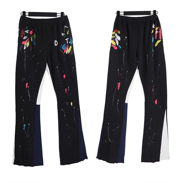 men's pants multi panel flared pants women sports loose high street casual sweatpants vintage trousers, Black
men's pants multi panel flared pants women sports loose high street casual sweatpants vintage trousers, Black