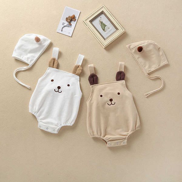 spring autumn infant toddler boys and girls cute little bear sleeveless strap pure cotton romper hat two piece set, White
spring autumn infant toddler boys and girls cute little bear sleeveless strap pure cotton romper hat two piece set, White