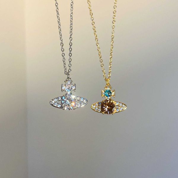 western empress dowager jewelry niche design sense net red copper gold-plated zirconium saturn small lock full diamond necklace necklace fem, Silver
western empress dowager jewelry niche design sense net red copper gold-plated zirconium saturn small lock full diamond necklace necklace fem, Silver