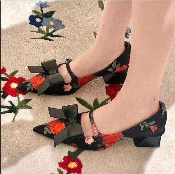 bow tie vintage pointed toe mary jane shoes for women fashion med heel lady evening party pumps, Black
bow tie vintage pointed toe mary jane shoes for women fashion med heel lady evening party pumps, Black