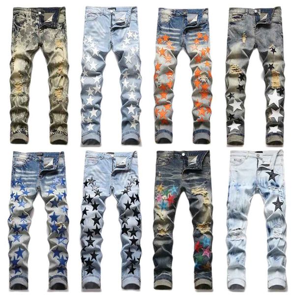 skinny jeans summer stretch sweatpants luxury skinny pants casual stars pattern oversized ripped pants streetwear, Blue
skinny jeans summer stretch sweatpants luxury skinny pants casual stars pattern oversized ripped pants streetwear, Blue
