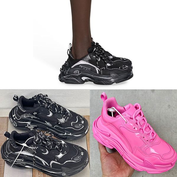 mens womens paris designer daddy shoes sports shoes glossy leather sketch popular couple two letter logo designer platform sneakers of size, Black
mens womens paris designer daddy shoes sports shoes glossy leather sketch popular couple two letter logo designer platform sneakers of size, Black