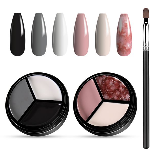 buriburi 6 colors solid gel nail polish with brush set, pudding cream gel soaking palette curing needed manicure diy salon nail kit (12-24), Red;pink
buriburi 6 colors solid gel nail polish with brush set, pudding cream gel soaking palette curing needed manicure diy salon nail kit (12-24), Red;pink