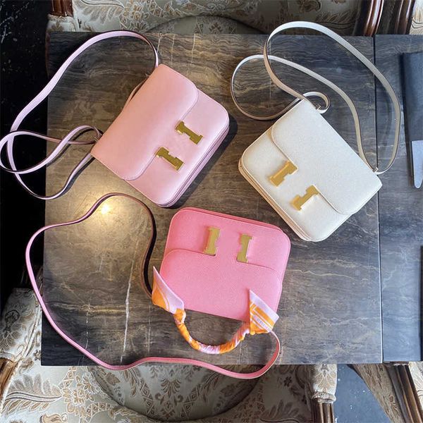 designer h home bag baobao women's summer 2023 new advanced fashion texture button kangkang bag single shoulder crossbody box tofu