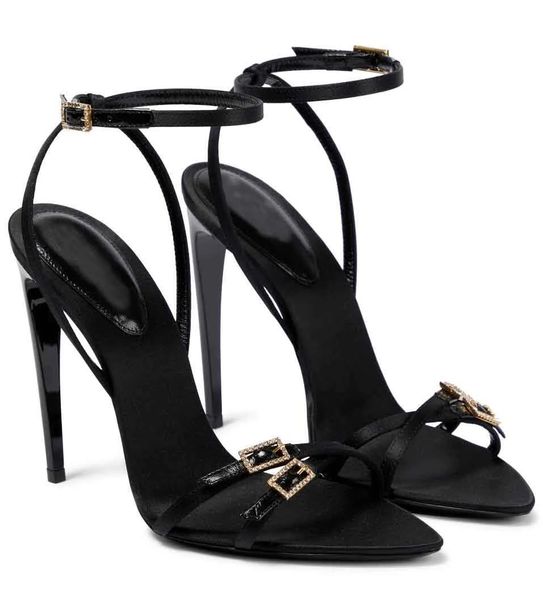 summer luxury cassie crepe satin sandals shoes women claude patent leather gladiator sandalias gold-tone buckles lady high heels eu35-43, Black
summer luxury cassie crepe satin sandals shoes women claude patent leather gladiator sandalias gold-tone buckles lady high heels eu35-43, Black