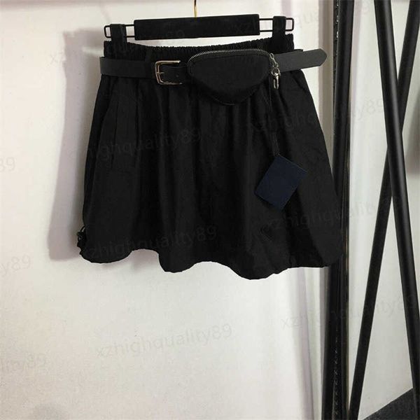 summer mini skirts letter logo triangle decoration belt zipper waist bag short half skirt with lining luxury cotton fabric skirt designer wo, Black
summer mini skirts letter logo triangle decoration belt zipper waist bag short half skirt with lining luxury cotton fabric skirt designer wo, Black