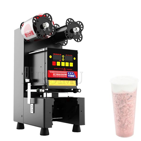 DHgate Bubble Tea Sealing Machine Electric Milk Tea Sealing Machine Automatic Bubble Tea Sealer for 9.5/8.8CM PP/PE/Paper listed by DHgate
