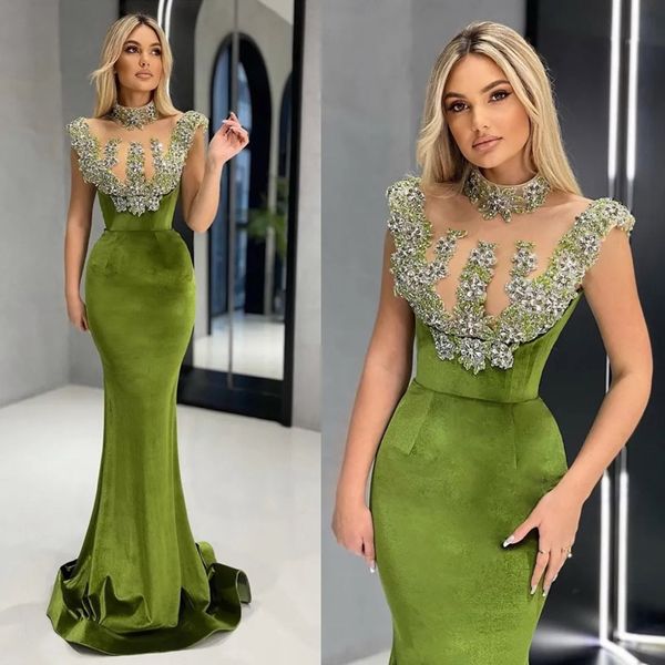 evening gowns green velvet mermaid prom dress sleeveless sequined appliques high neck custom for women vestido de gala, Black;red
evening gowns green velvet mermaid prom dress sleeveless sequined appliques high neck custom for women vestido de gala, Black;red