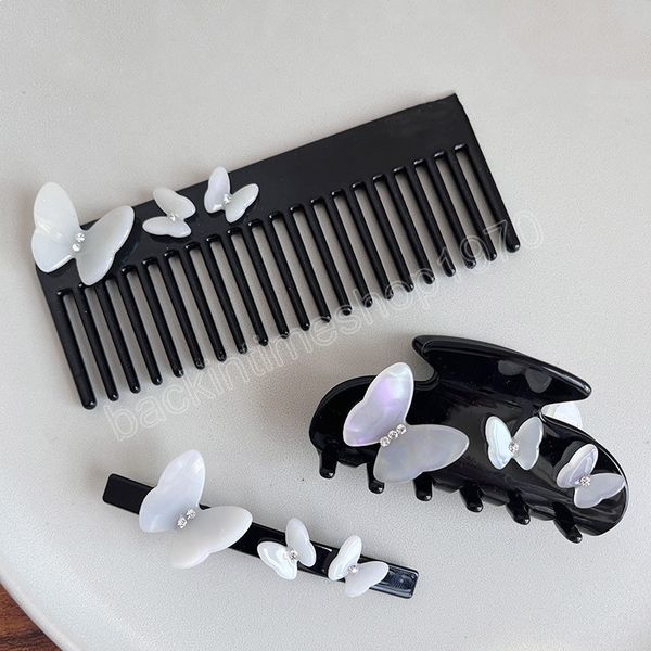 light luxury 3d butterfly hair clips hair claw girls french style hairpins comb spring clips headwear hair accessories, Slivery;white
light luxury 3d butterfly hair clips hair claw girls french style hairpins comb spring clips headwear hair accessories, Slivery;white