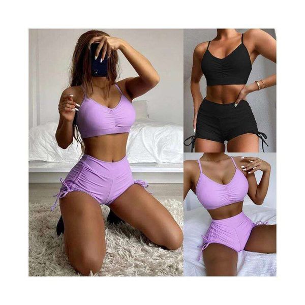 swimsuit women split high waist boxers drawstring design skinny slimming, White;black
swimsuit women split high waist boxers drawstring design skinny slimming, White;black