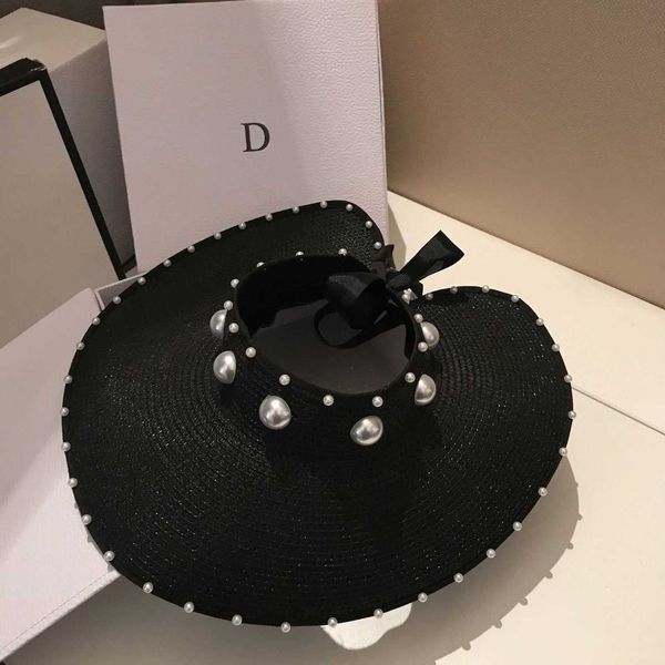 designer golf cap brand 2023 summer fashion bow pearl hat black straw beach empty brim sun female, Blue;gray
designer golf cap brand 2023 summer fashion bow pearl hat black straw beach empty brim sun female, Blue;gray
