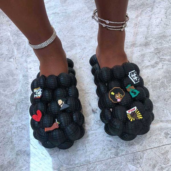 sandals women summer bubble slides with charms breathable creative funny designer massage slippers brand luxury sandals 230417, Black
sandals women summer bubble slides with charms breathable creative funny designer massage slippers brand luxury sandals 230417, Black