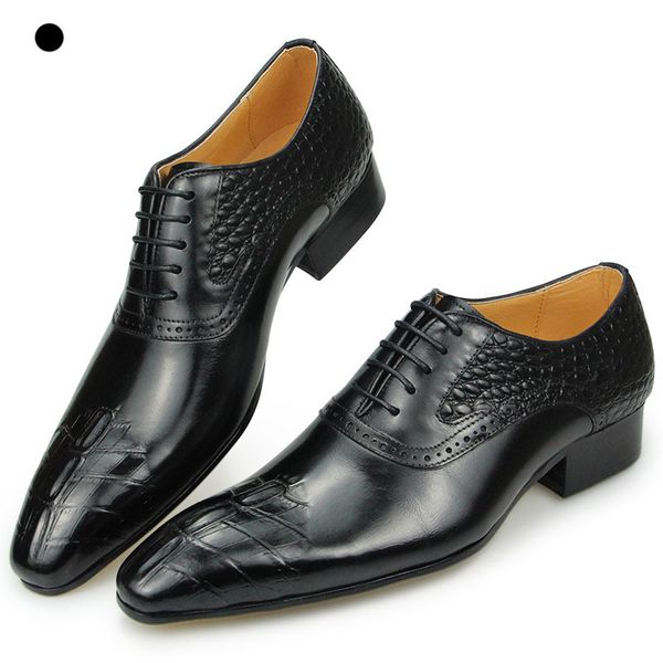 black fashion oxford leather shoes for men elegant man designer lace up crocodile printing sapato social masculino
black fashion oxford leather shoes for men elegant man designer lace up crocodile printing sapato social masculino