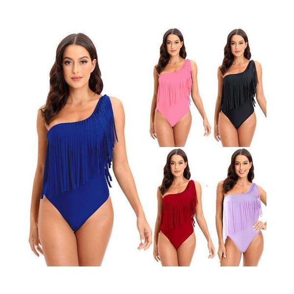 tassel swimsuit for women shoulder belt multi color one piece briefs fashion womens, White;black
tassel swimsuit for women shoulder belt multi color one piece briefs fashion womens, White;black