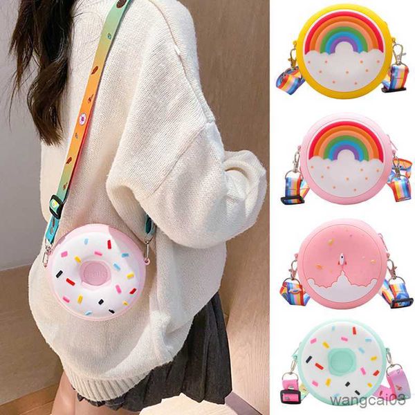 backpacks round donut crossbody bag child girl children shoulder bag adjustable strap vacation travel rainbow printed pocket package r230718
backpacks round donut crossbody bag child girl children shoulder bag adjustable strap vacation travel rainbow printed pocket package r230718