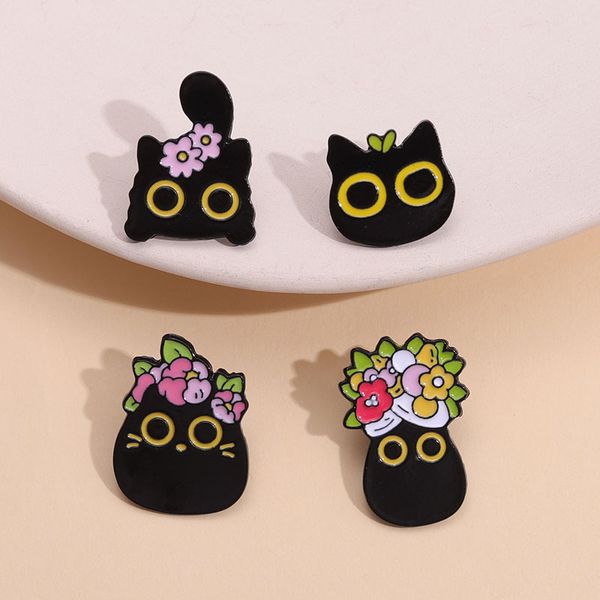 20pcs/lot cartoon animal alloy brooch pins cute black flower cat paint badges bag clothing buckles accessories fashion lapel pin, Gray
20pcs/lot cartoon animal alloy brooch pins cute black flower cat paint badges bag clothing buckles accessories fashion lapel pin, Gray