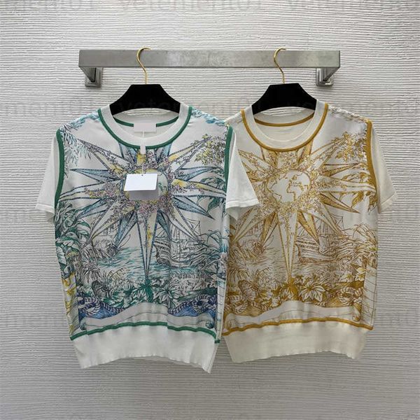 designer womens knits tees custom tshirts 100% silk twill knitted fabric nautical sun flower pattern round neck t shirt short sleeve jersey, White
designer womens knits tees custom tshirts 100% silk twill knitted fabric nautical sun flower pattern round neck t shirt short sleeve jersey, White