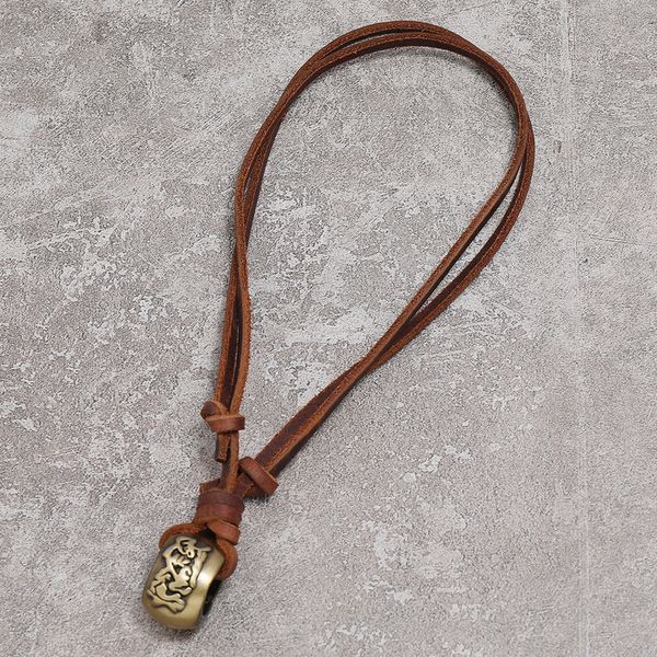 simple retro long brown leather necklace fashion jewelry personality men's fashion accessory sweater chain, Black
simple retro long brown leather necklace fashion jewelry personality men's fashion accessory sweater chain, Black