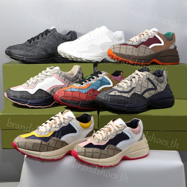 rhyton designer sneakers men shoes women sneaker leather trainers vintage shoe flat platform trainer rubber slides luxury outdoor with box, Black
rhyton designer sneakers men shoes women sneaker leather trainers vintage shoe flat platform trainer rubber slides luxury outdoor with box, Black