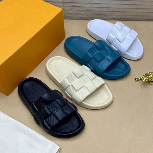 designer men pool flat comfort mule slippers waterfront oversized slide women rubber platform sandal summer colorblock casual size 40-45, Black
designer men pool flat comfort mule slippers waterfront oversized slide women rubber platform sandal summer colorblock casual size 40-45, Black