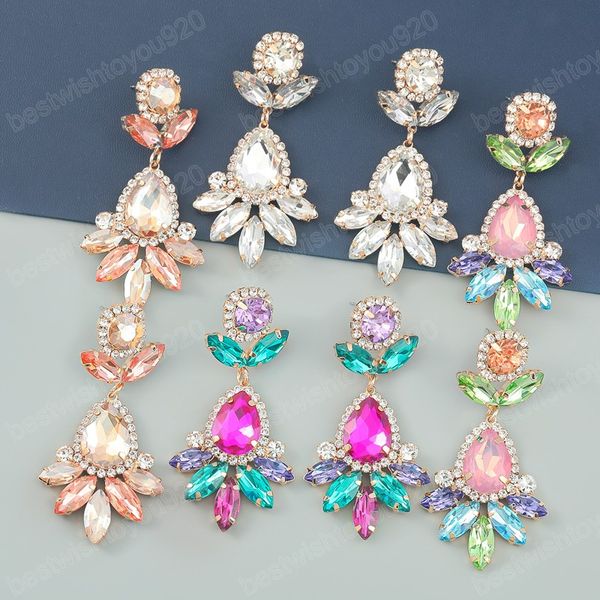 multicolor rhinestone floral earrings dangle women's earrings dinner wedding accessories statement cute fashion jewelry, Silver
multicolor rhinestone floral earrings dangle women's earrings dinner wedding accessories statement cute fashion jewelry, Silver